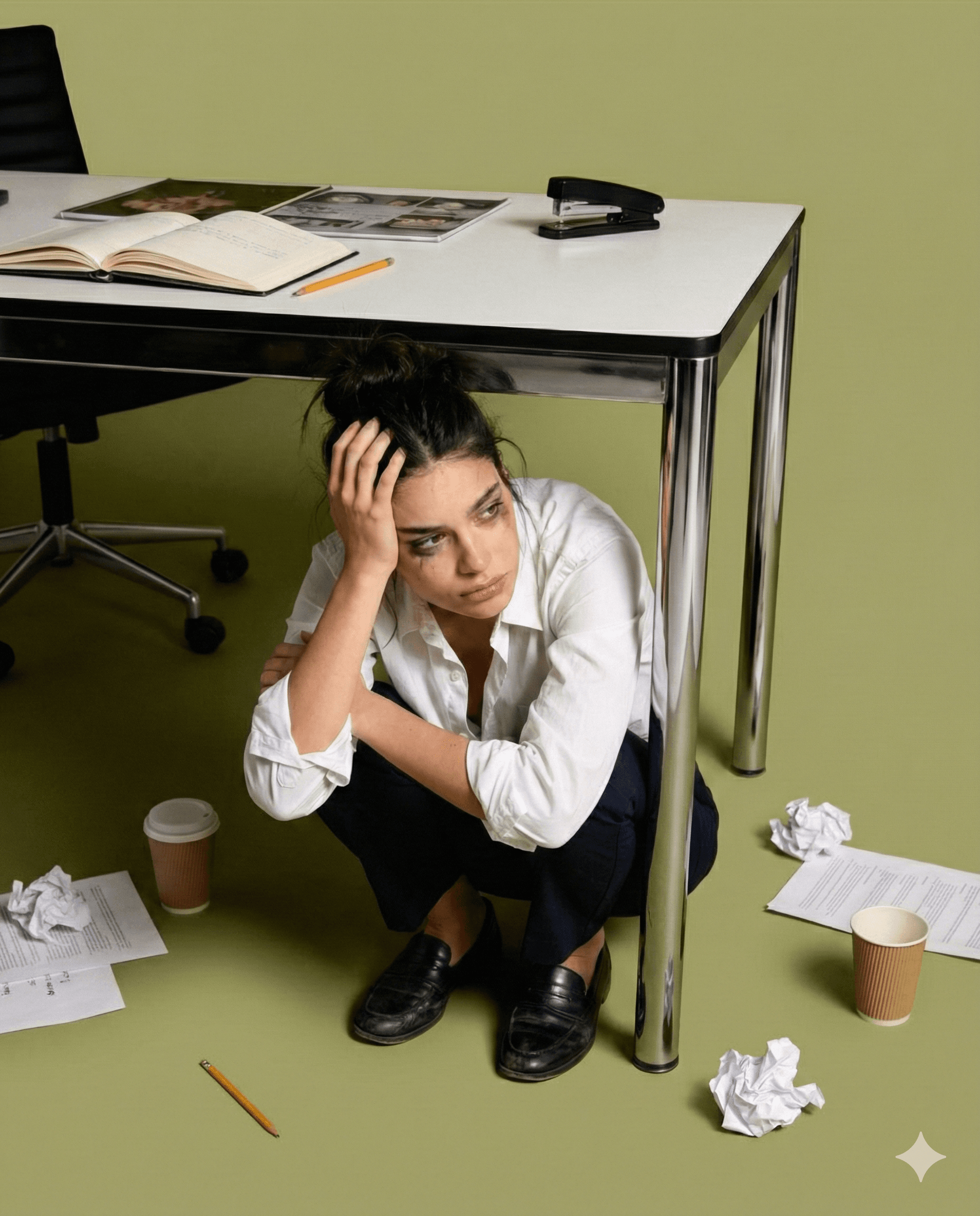 Person overwhelmed by social media